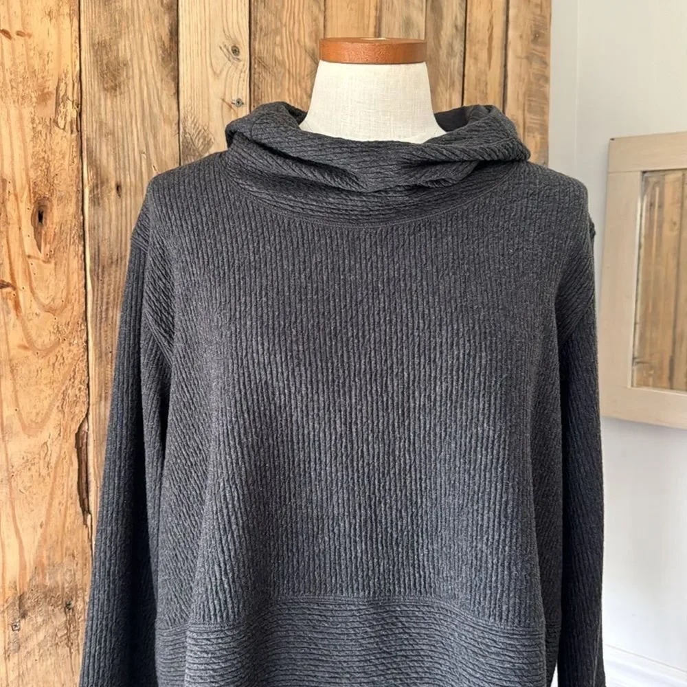 Lululemon Women’s Size Large Grey Retreat Yourself Textured Pullover Sweatshirt - Picture 2 of 15